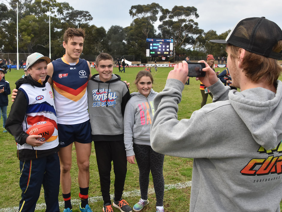 Adelaide 2016 - SANFL R15 v Sturt Paul Seedsman poses for a photo after Adelaide's Round 15 SANFL clash with Sturt at Thebarton Oval (Photo: Adelaide Crows FC)